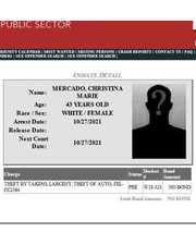 Sheriff's Screenshot of Christina Marie Mercado