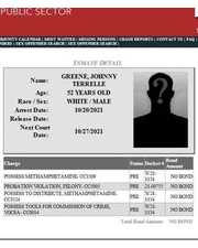 Sheriff's Screenshot of Johnny Terrelle Greene