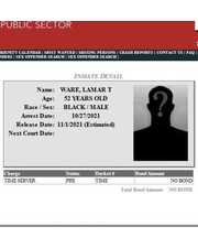 Sheriff's Screenshot of Lamar T Ware