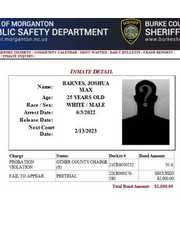 Sheriff's Screenshot of Joshua Max Barnes